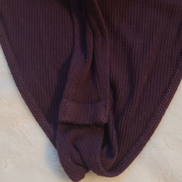 Full Tilt Purple Bodysuit Size Small Ties at Neck - Picture 3 of 5